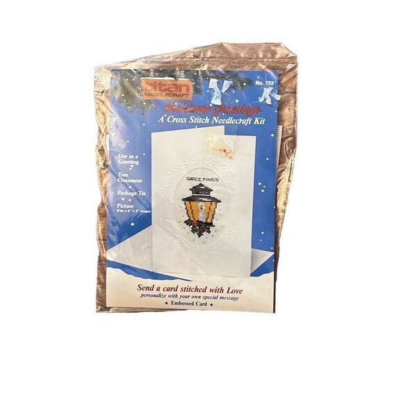 Titan Needlecraft Christmas Greetings Needlecraft‎ Kit 733 New - Picture 1 of 2